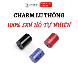 Charm Lu Thống San Hô Đen Mix Vòng Tay Cho Nam Nữ Phù Hợp Mệnh Thủy
