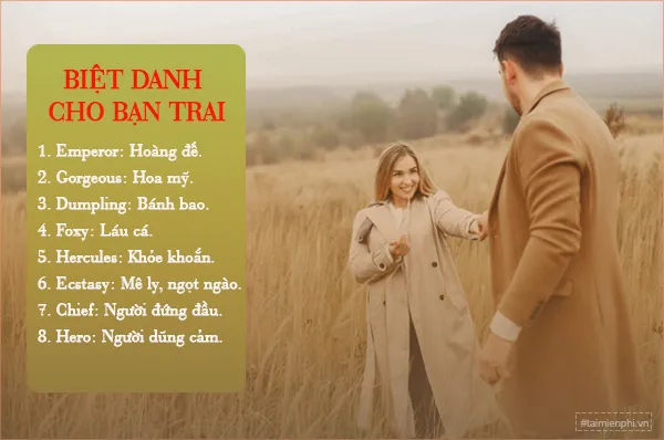 Một số biệt danh tiếng Anh độc đáo, mạnh mẽ cho nam