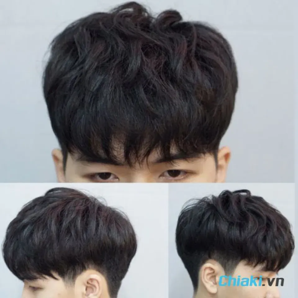 Kiểu tóc layer nam uốn phồng giúp tóc bồng bềnh lãng tử