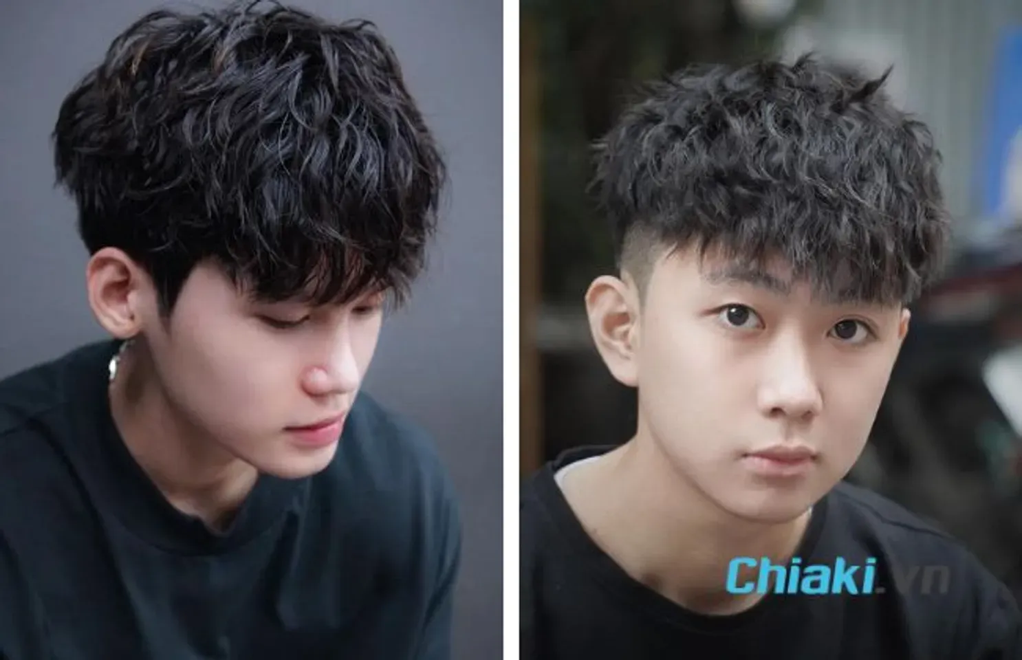 Tóc nam cắt tỉa layer kết hợp uốn ruffled với vẻ ngoài độc đáo