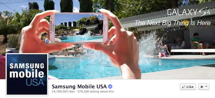 Tinh chỉnh Banner fb đặt trọng tâm vào bên trái của Samsung Mobile USA chưa tối ưu