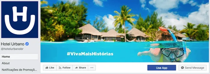 Hình ảnh banner Facebook hướng tới CTA của Hotel Urbano