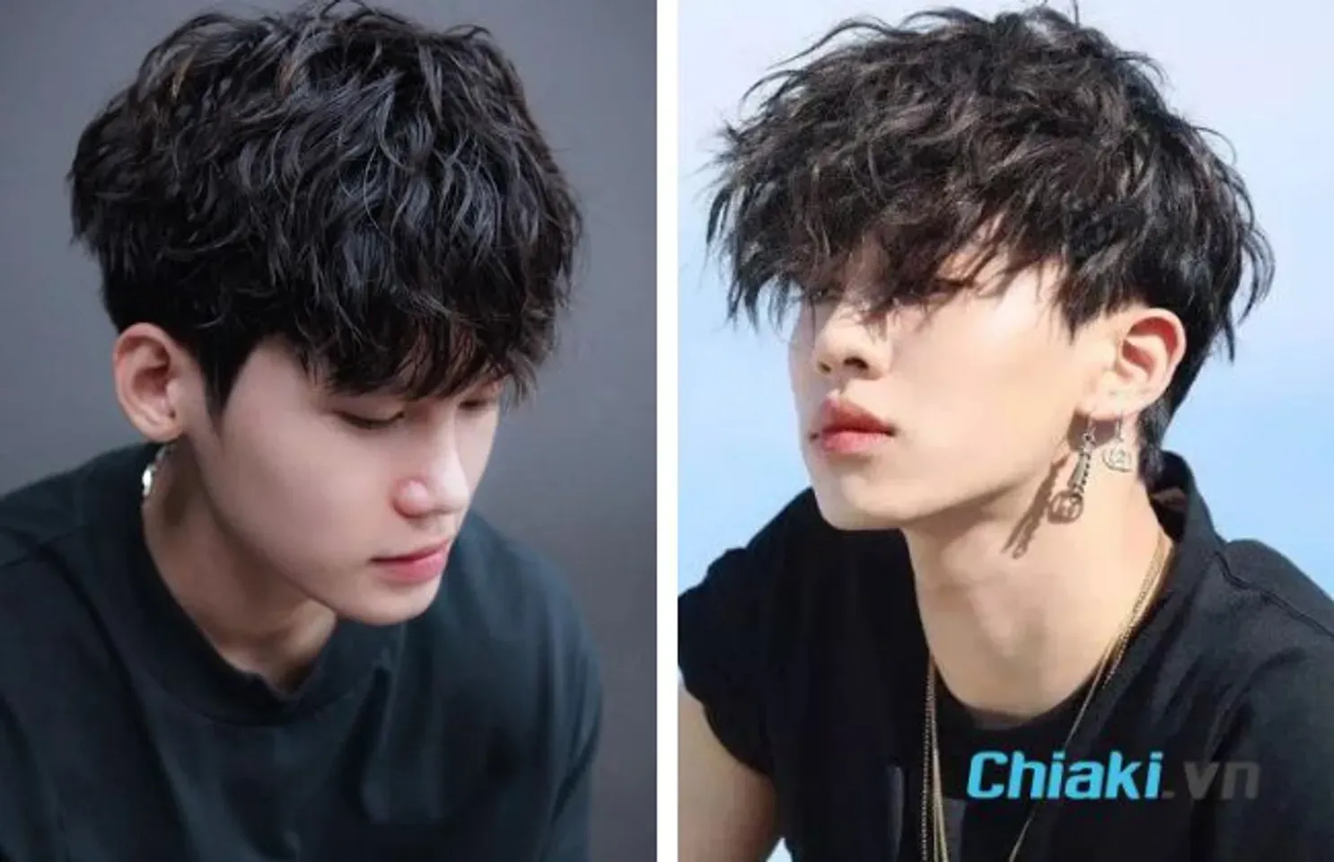 Tóc layer nam uốn ruffled tạo lọn bồng bềnh, phóng khoáng