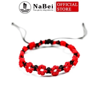 Vòng Tay Chỉ Đỏ Đen Tết Hoa Phù Hợp Với Kim, Thủy, Mộc, Hỏa, Thổ
