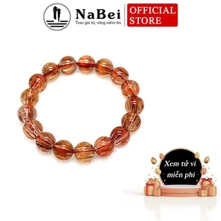 Vòng Tay Thạch Anh Tóc Nâu Tự Nhiên Phù Hợp Cho Mệnh Khuyết Hỏa, Thổ