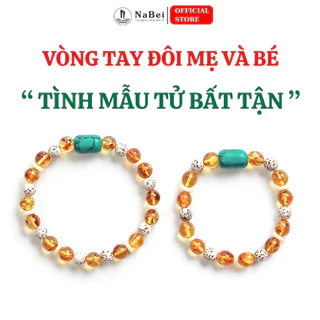 Vòng Tay Hổ Phách Đôi Cho Mẹ Và Bé Cam Kết Hàng Chuẩn 100% Tự Nhiên