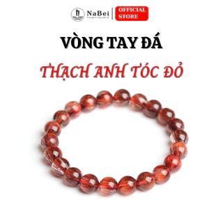 Vòng Tay Thạch Anh Tóc Đỏ Tự Nhiên Phù Hợp Cho Mệnh Hỏa, Thổ