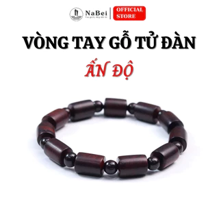 Vòng Tay Gỗ Tử Đàn Ấn Độ Đốt Trúc Tự Nhiên Phù Hợp Với Mệnh Khuyết Mộc