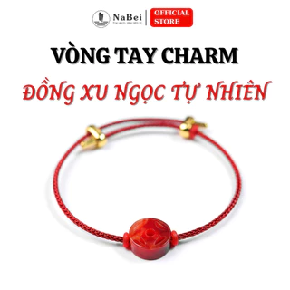 Vòng Tay Ngọc Tự Nhiên Khắc Đồng Xu Phù Hợp Mệnh Mộc, Hỏa