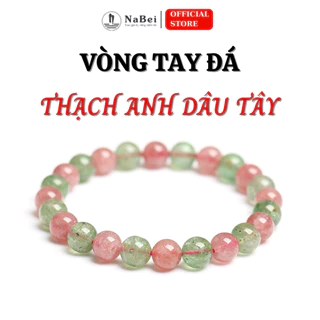 Vòng Tay Đá Thạch Anh Dâu Tự Nhiên Phù Hợp Cho Mệnh Mộc, Hỏa, Thổ