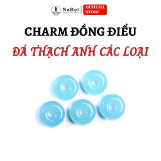 Charm Đồng Điếu Thạch Anh Tự Nhiên Mix Vòng Tay Cho Nam Nữ