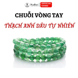 Chuỗi Vòng Tay Thạch Anh Dâu Tự Nhiên Phù Hợp Mệnh Mộc, Hỏa, Thổ
