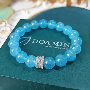 Vòng Aquamarine đá quý xanh trong trẻo