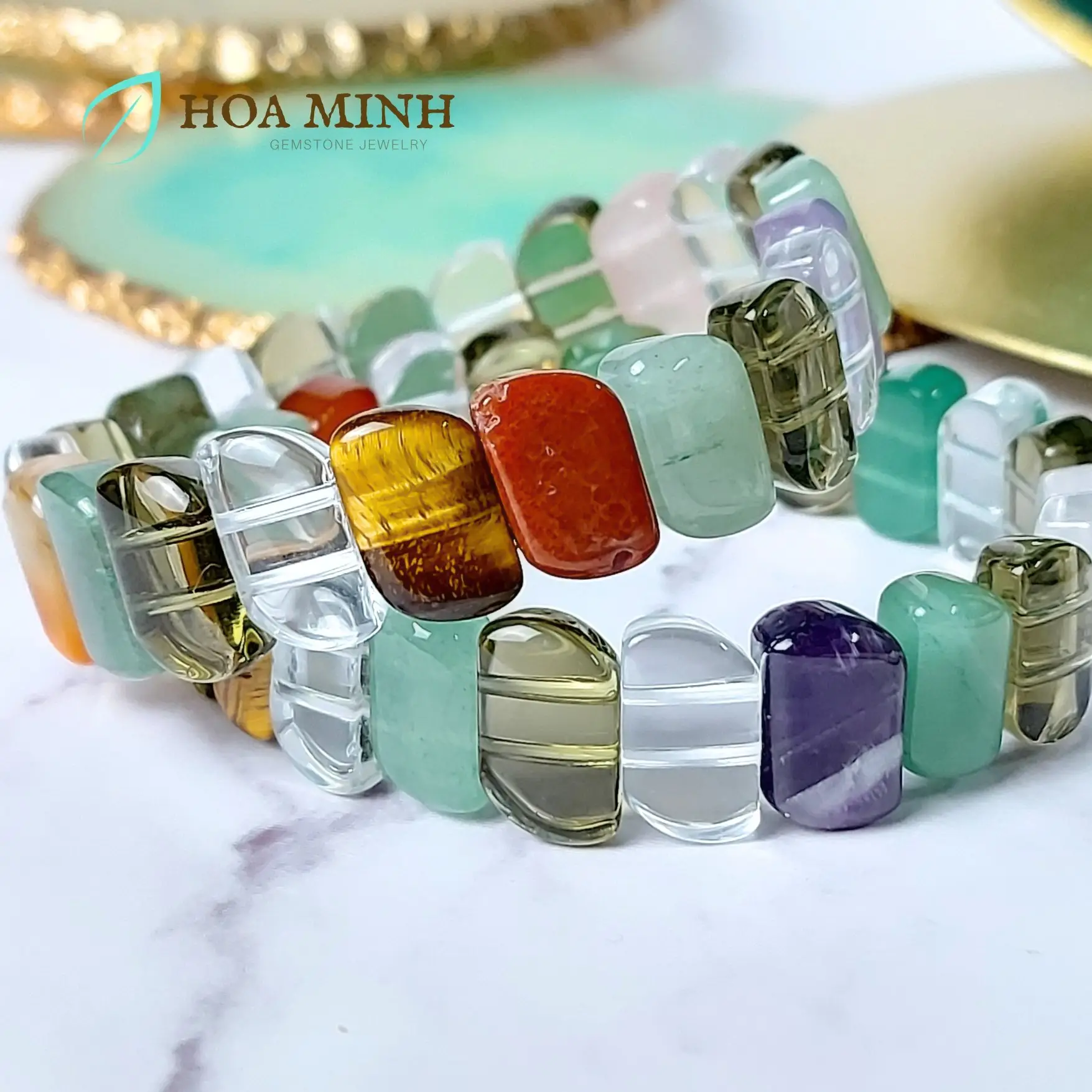 Vòng Thạch Anh Facet Ý Nghĩa: Khám Phá Năng Lượng Đỉnh Cao Phong Thủy 6 Vòng thạch anh facet đa sắc màu