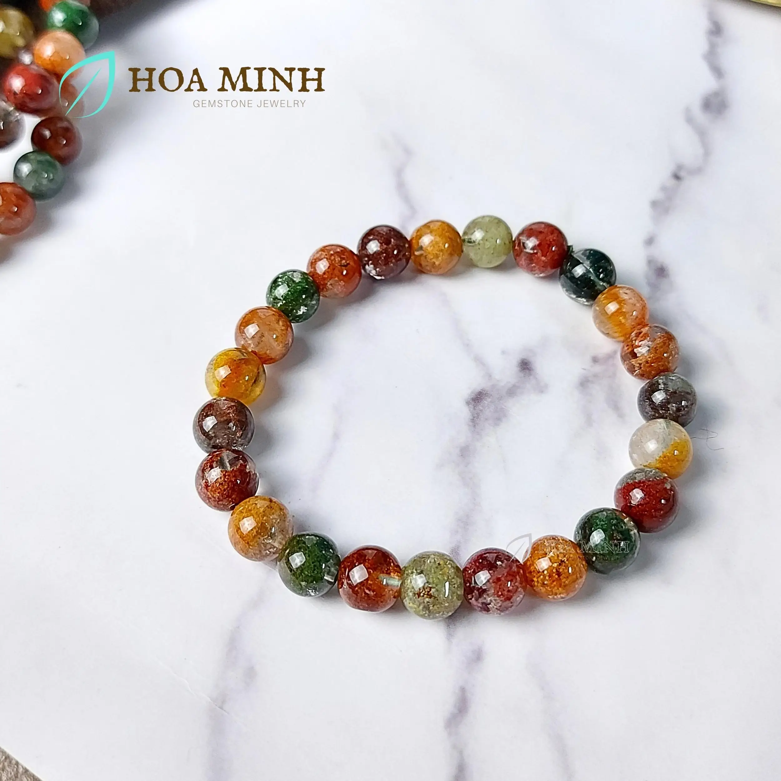 Vòng tay phong thủy đá đa sắc