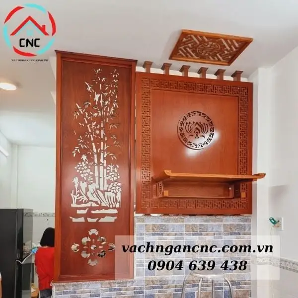 Kiêng Kỵ Bàn Thờ Đối Diện Cầu Thang: Căn Nguyên & Hóa Giải Chuẩn Phong Thủy 6 Vách ngăn bàn thờ và cầu thang phong thủy