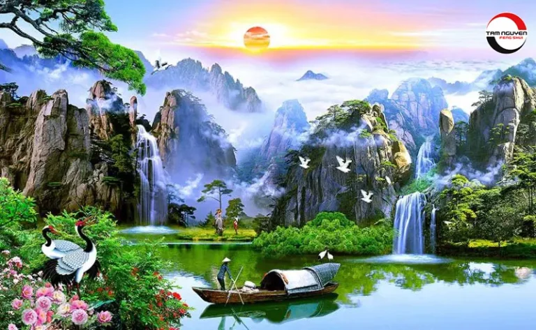 Ý Nghĩa Tranh Sơn Thủy: Kích Hoạt Công Danh, Tài Lộc Trên Bàn Làm Việc 3 Tranh Sơn Thủy Ngũ Hành Tương Sinh Hài Hòa