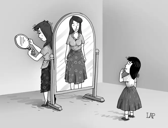 Kiêng Kỵ Gương Treo Quá Cao: Hướng Dẫn Phong Thủy Chính Phái 6 Người khó chịu nhìn gương cao trong văn phòng.