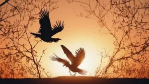 Phượng hoàng vút bay trong ráng chiều