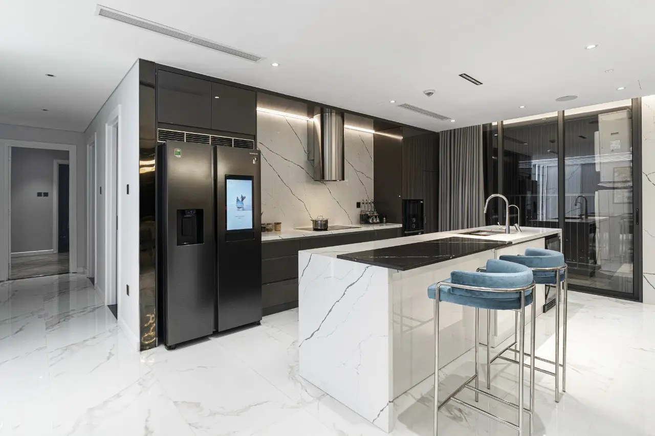 Hóa Giải Kiêng Kỵ Bếp Gần Bồn Rửa: Cẩm Nang Phong Thủy Toàn Diện 6 Thiết kế đảo bếp ngăn cách bếp bồn rửa