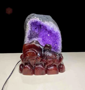 Thạch anh tím tự nhiên, tinh thể rõ nét