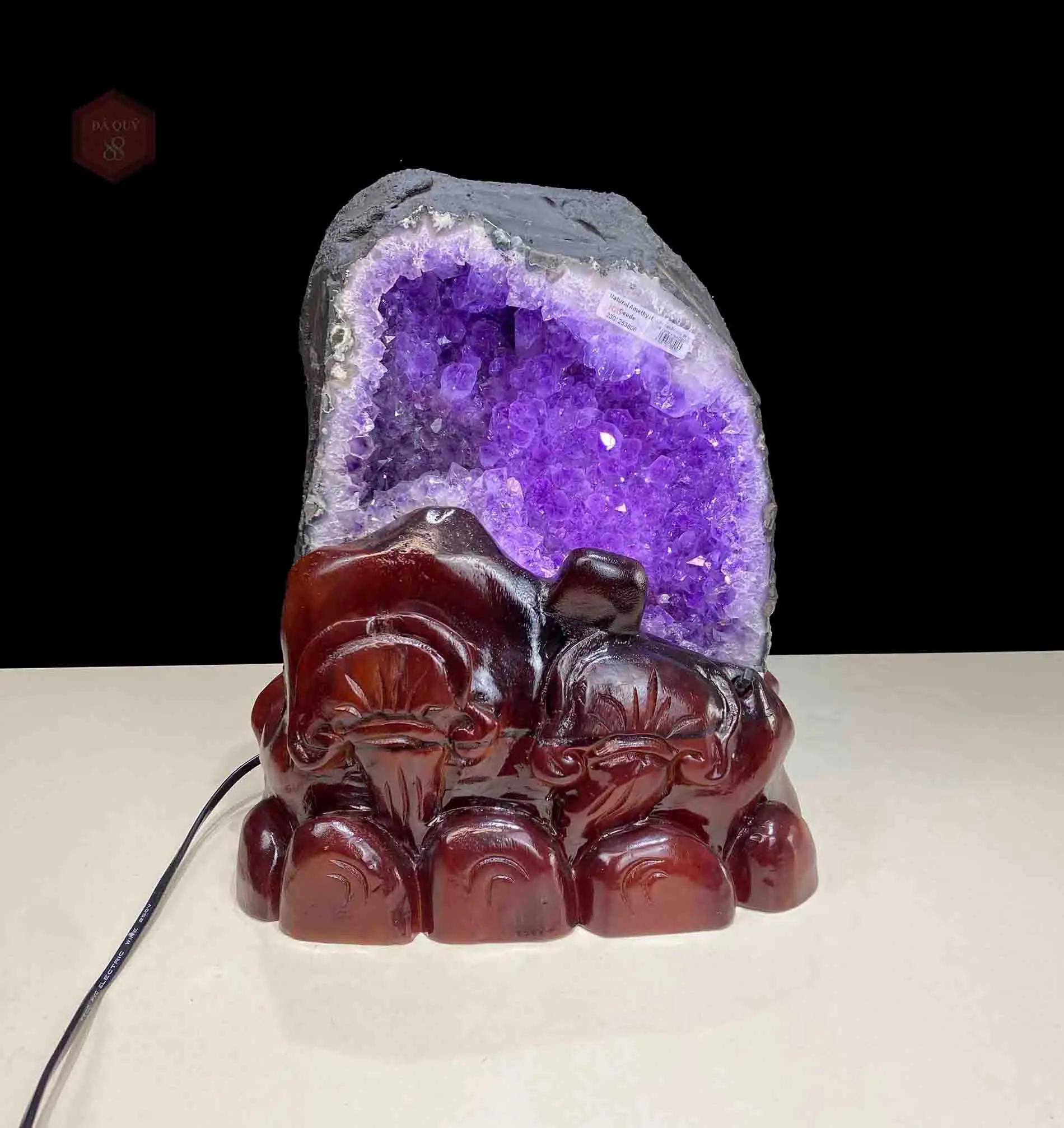 Thạch anh tím tự nhiên, tinh thể rõ nét