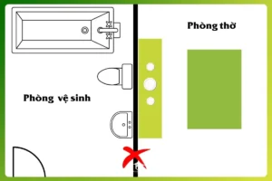 Xung khắc phong thủy giữa bàn thờ và nhà vệ sinh