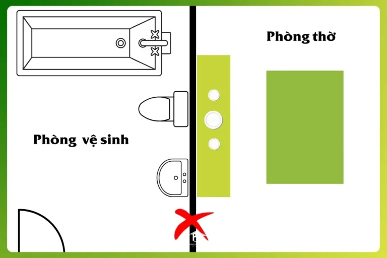 Xung khắc phong thủy giữa bàn thờ và nhà vệ sinh