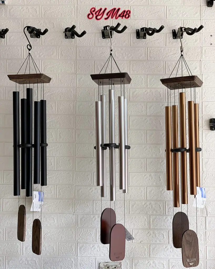 Giải Pháp Hóa Giải Cửa Chính Bằng Chuông Gió Chuẩn Phong Thủy 7 Chuông gió kim loại 5 ống treo cửa chính