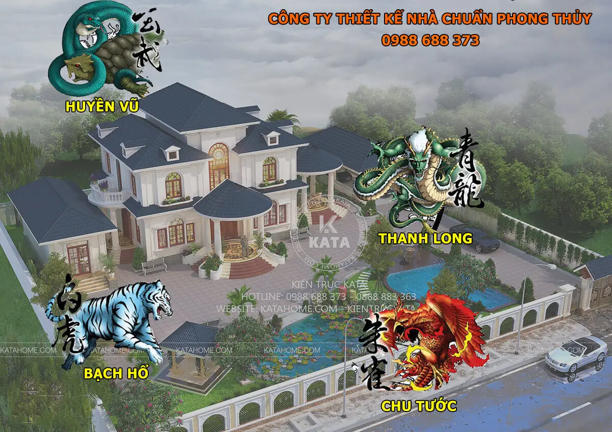 Sơ đồ vị trí Tả Thanh Long, Hữu Bạch Hổ.