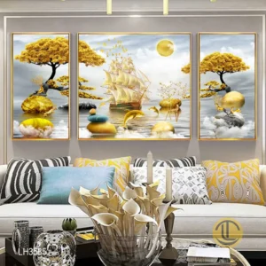 Vị trí tranh Thuận Buồm Xuôi Gió phòng khách, văn phòng.