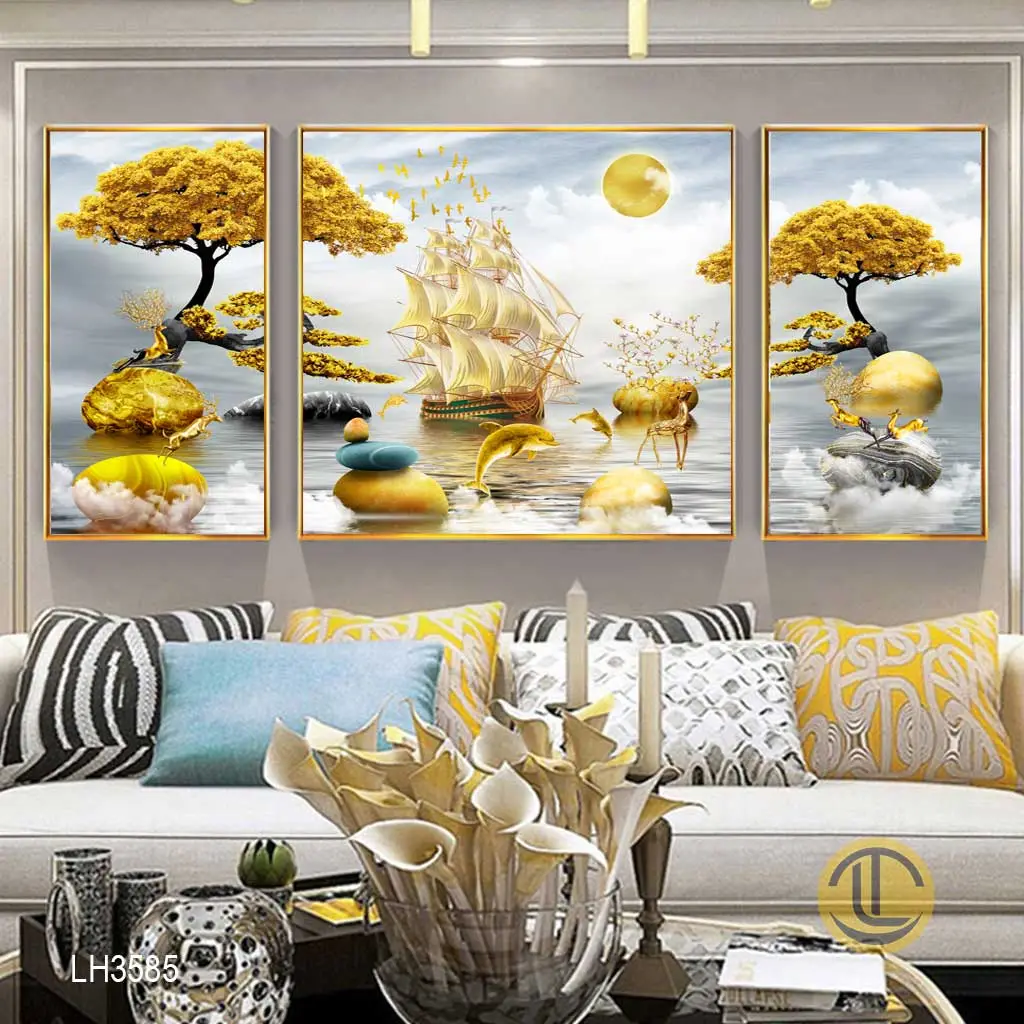 Giải Mã Ý Nghĩa & Vị Trí Tranh Thuận Buồm Xuôi Gió Trong Không Gian Thờ Cúng 4 Vị trí tranh Thuận Buồm Xuôi Gió phòng khách, văn phòng.