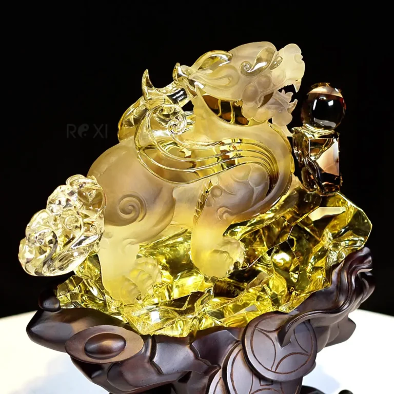 Tỳ Hưu đá thạch anh vàng uy nghi