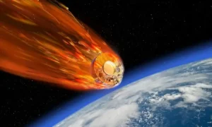 Hình ảnh minh họa một tàu vũ trụ đang rơi xuống, nhưng với ánh sáng hy vọng phía sau.