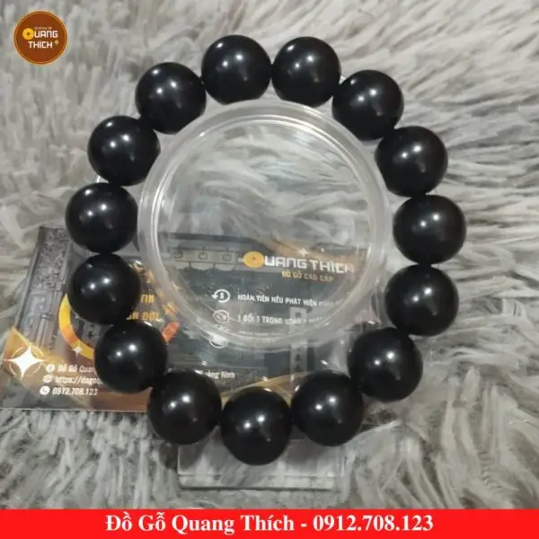 Vòng gỗ mun đen bóng tinh xảo