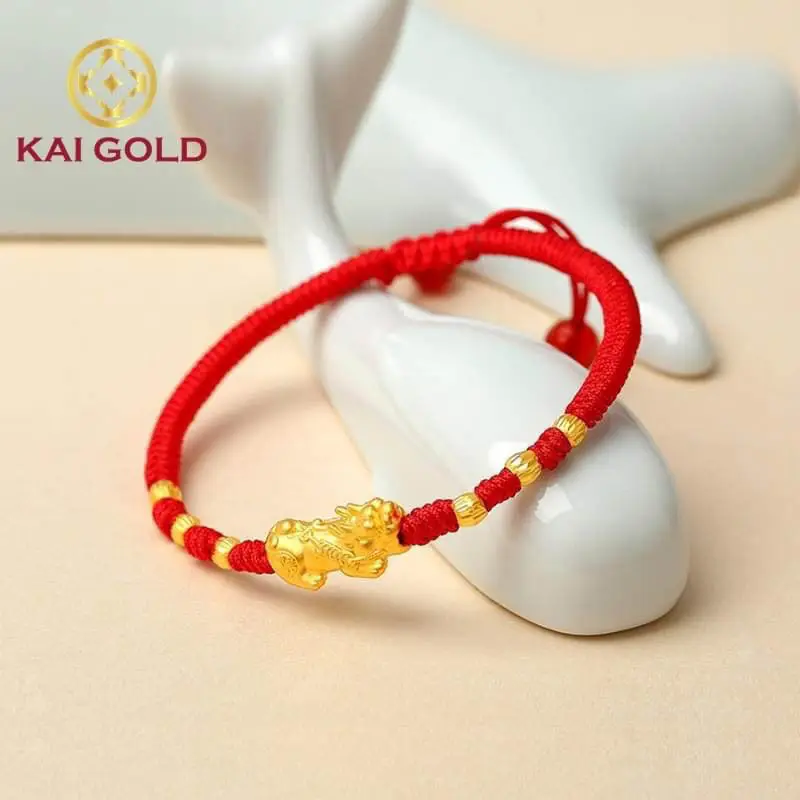 Vòng tay chỉ đỏ charm đá quý