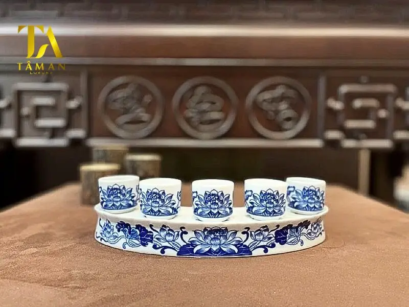 Bộ kỷ 3/5 chén thờ gia tiên