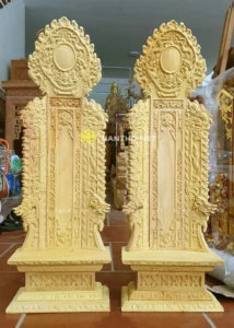 Bài vị thờ gia tiên gỗ chạm khắc tinh xảo