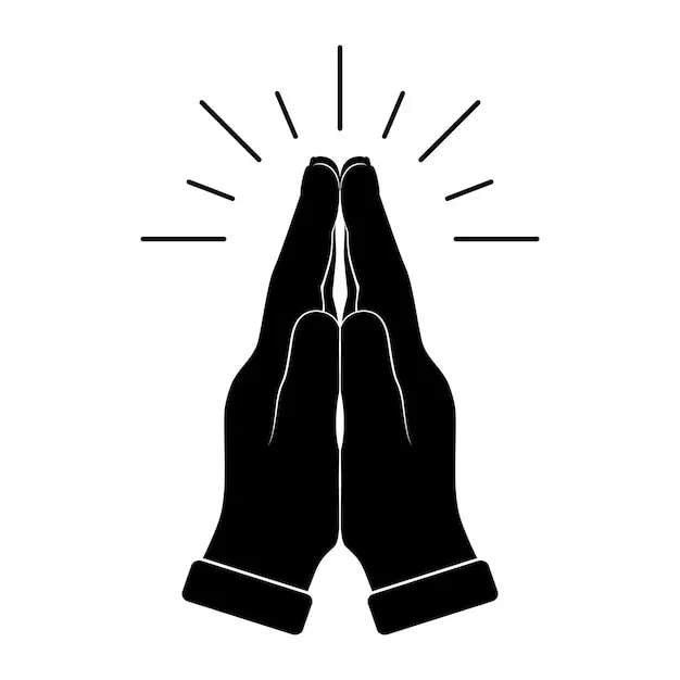 Bàn tay chắp cầu nguyện, biểu tượng nhân hòa.