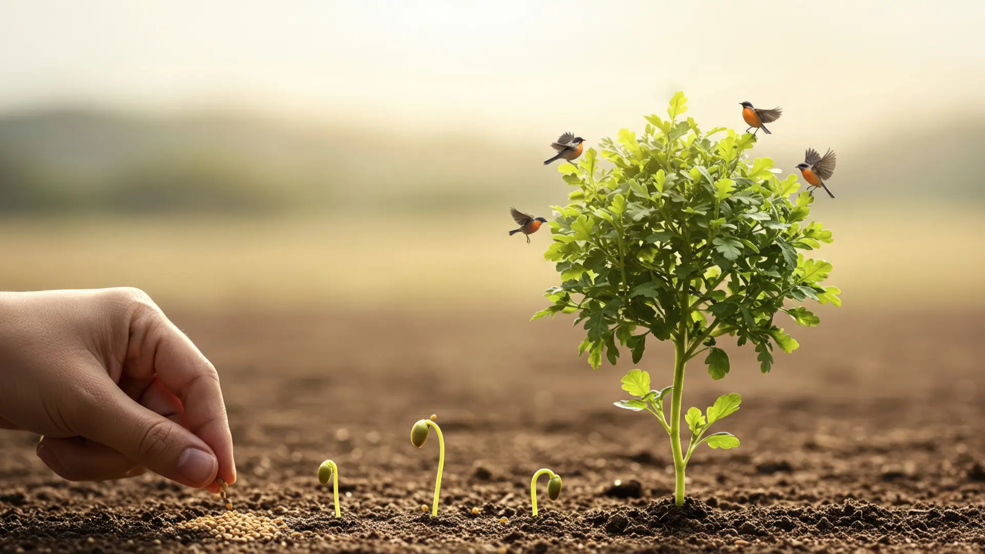 Giải Mã Giấc Mơ Thấy Bắt Tôm: Điềm Báo Nào Đang Chờ Đợi Bạn? 7 Bàn tay nắm hạt mầm: Gieo phước lành, hy vọng.