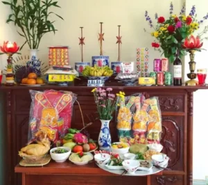 Sơ đồ bàn thờ cúng Ông Công Ông Táo chuẩn