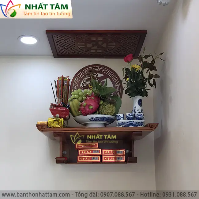 Sơ đồ bố trí bàn thờ Ông Công Ông Táo chuẩn
