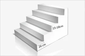 Mô hình cầu thang 21 bậc tinh xảo bàn làm việc.