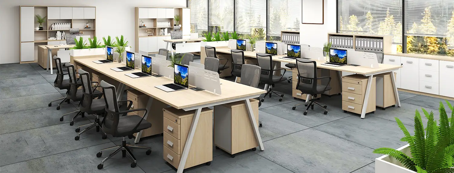 Ý Nghĩa Phong Thủy Sofa: Bí Quyết Bố Trí Nâng Tầm Công Danh 6 Ghế bàn làm việc cao cấp, không gian văn phòng thông thoáng.