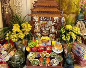 Mâm Cúng Bao Sái Bàn Thờ: Hoa, Quả, Nến