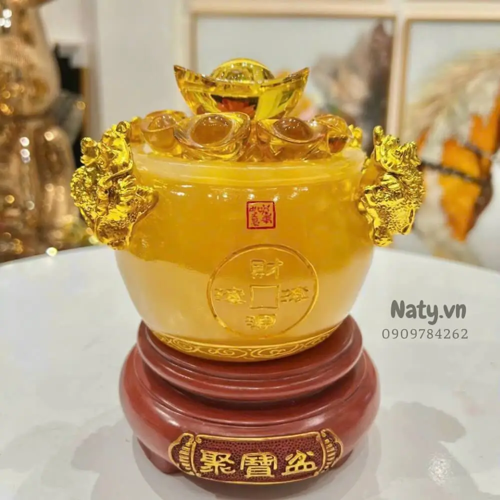 Bát Tụ Bảo phong thủy tài lộc đặt bàn, phòng khách.