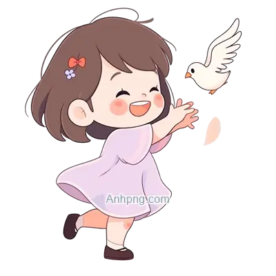 Bé gái đáng yêu chơi đùa