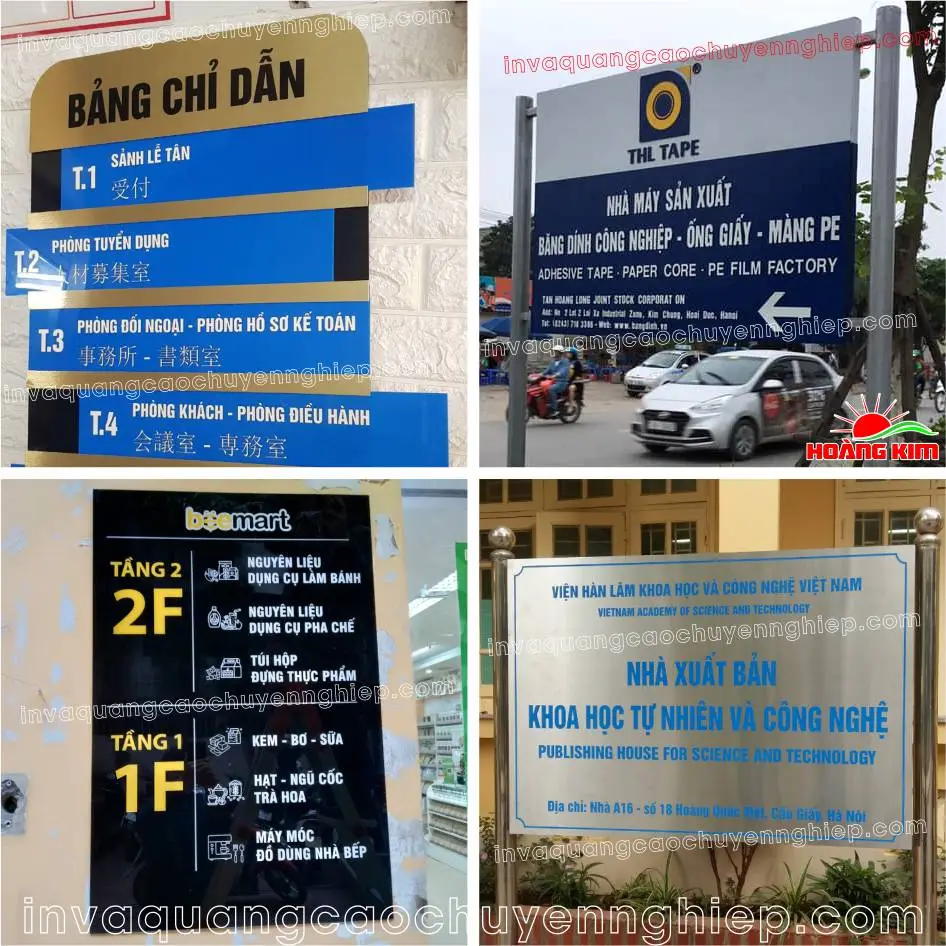 Bảng tên hướng dẫn hành trình.