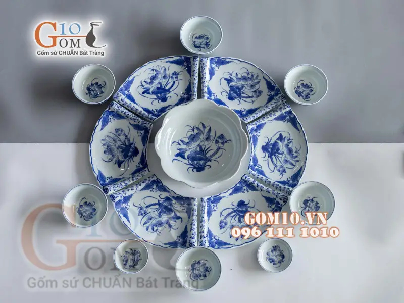 Tâm Linh Gia Đạo: Quy Cách Sắp Đặt Đĩa Bát Tràng Thờ Cúng Chuẩn Mực 4 Bộ đĩa bát Bát Tràng thờ cúng đẹp họa tiết truyền thống