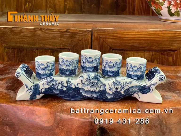 Bộ Kỷ Chén Thờ Bát Tràng Sứ Cao Cấp
